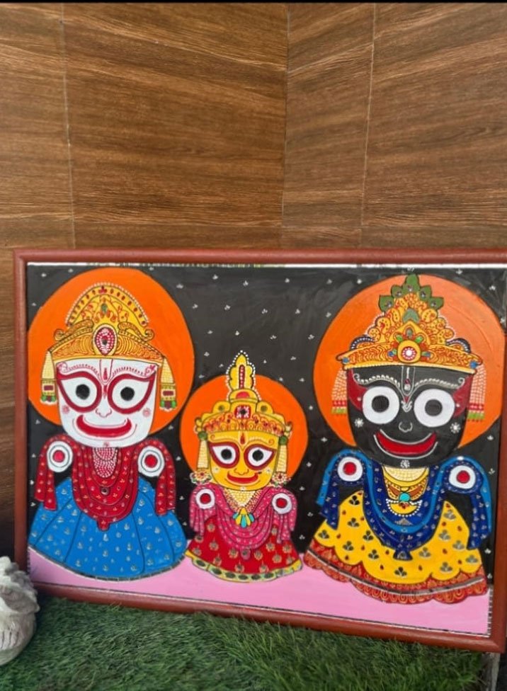 Jagannath Ji with Siblings Painting