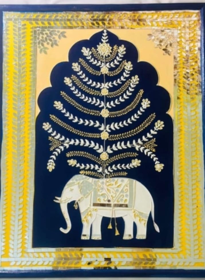 Elephant with Tree of Life Painting