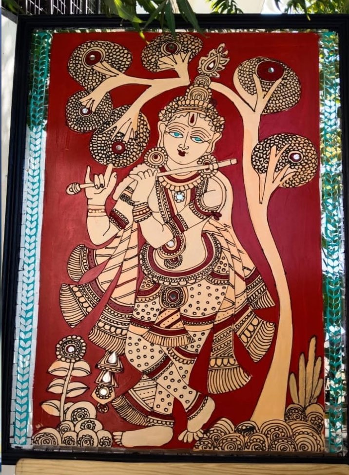 Kalamkari Krishna Painting