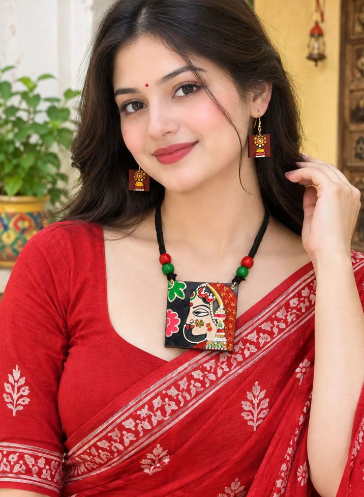 Radha Necklace with Earrings