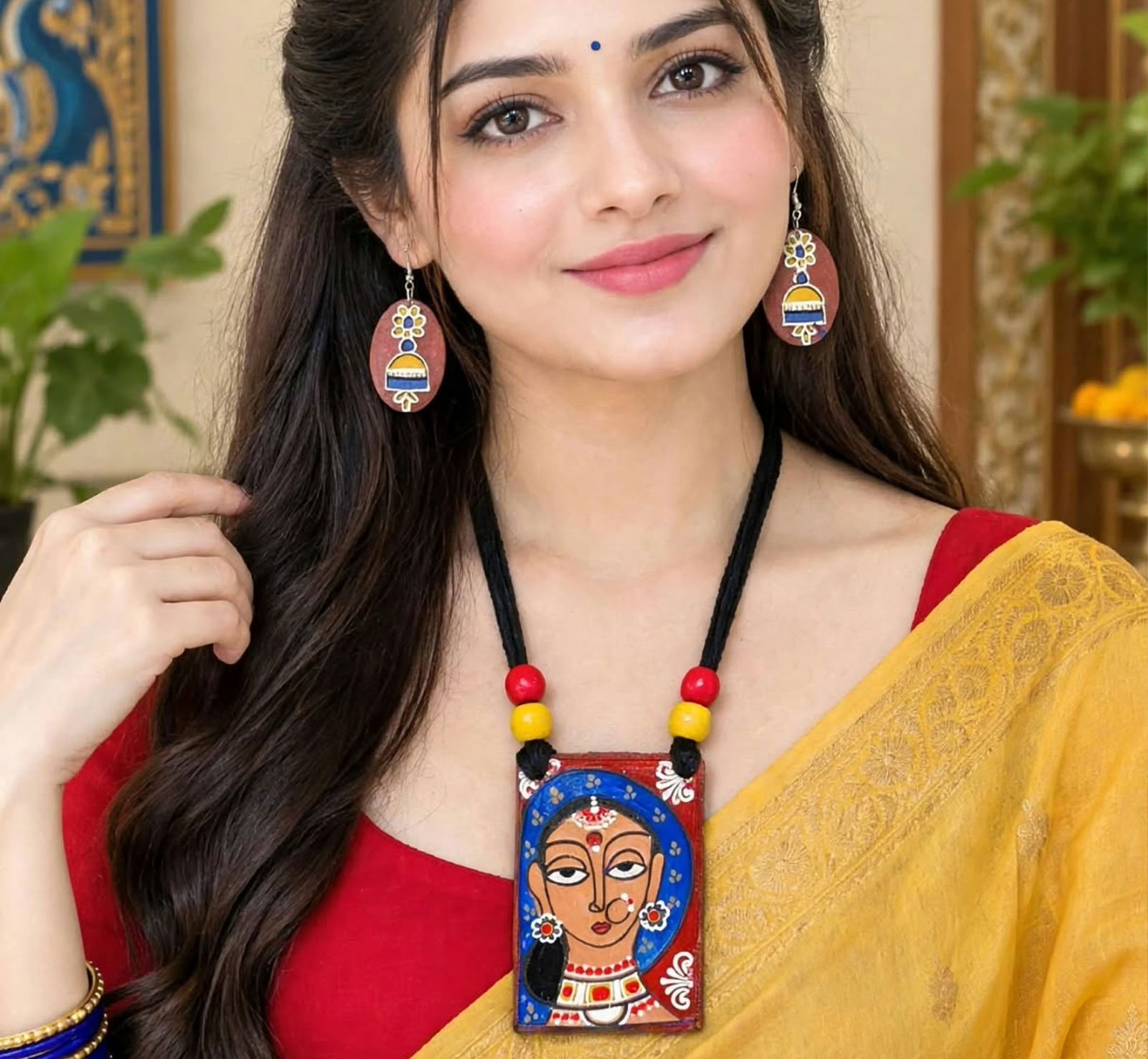 Poojarin Necklace with Earring