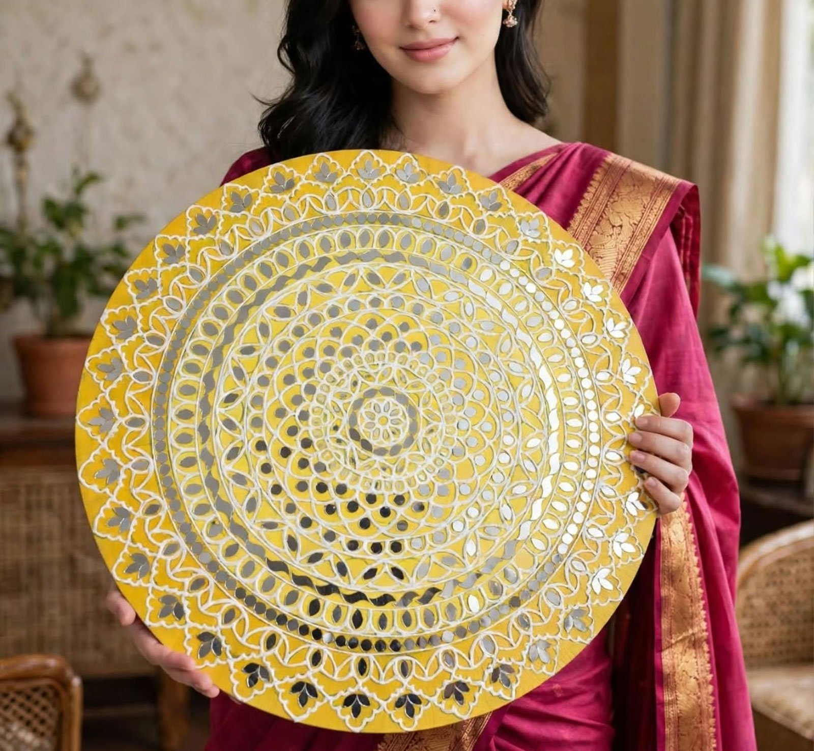 15 Inch Circle Lippan Art